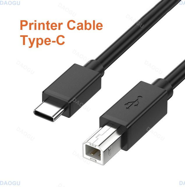 Letusoon USB-C auf Typ B 2.0 Druckerkabel und Scannerkabel in Schwarz - Bild 1
