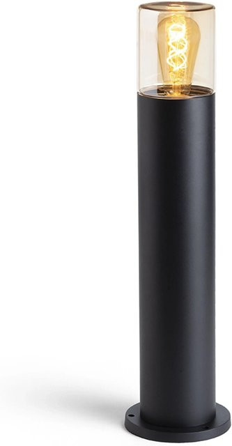Rendl Außenleuchte Quinn 60 Schwarz mit Bernsteinglas und LED IP54 - Bild 1