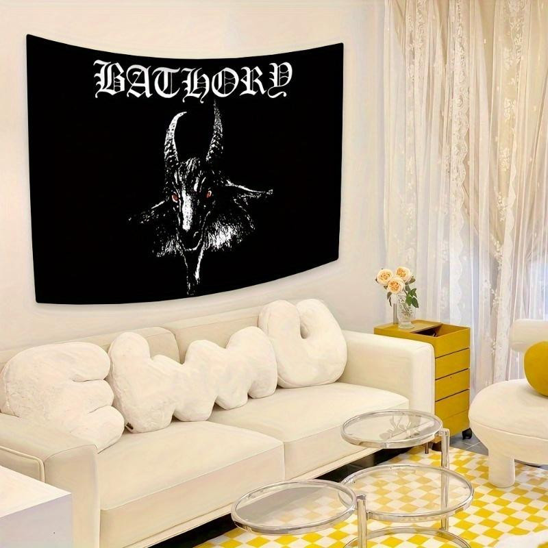 JMG Household Supplies Wandteppich Ziegenkunst Black Metal aus Polyester, Breite: 40 cm, Höhe: 60 cm - Bild 4