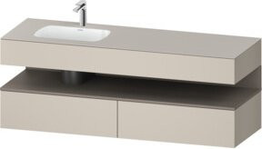 Duravit Qatego Einbauwaschtisch-Möbel-Set mit internen Schubladen, B/T/H: 160 x 50 x 60 cm - Bild 1