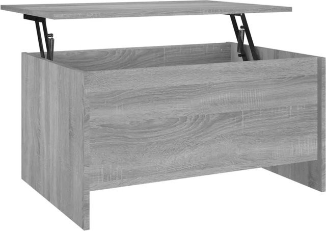 vidaXL Couchtisch in Grau Sonoma mit Lift-up-Top aus Holzwerkstoff, B/T/H: 80 x 55,5 x 41,5 cm - Bild 1