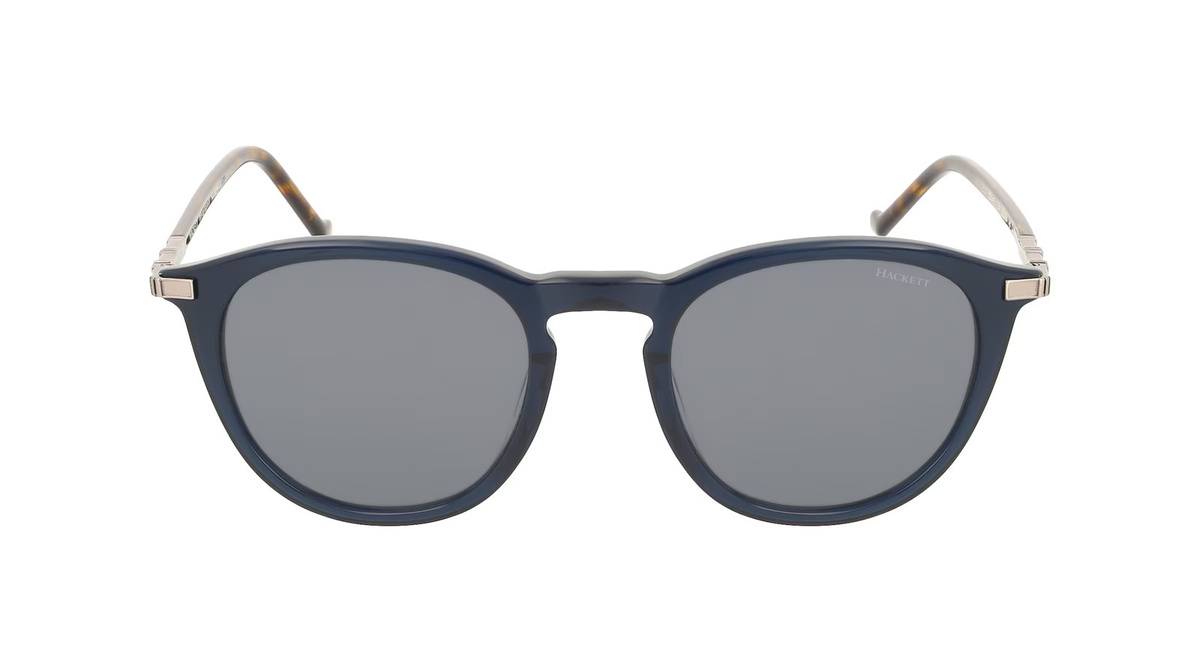 Hackett HE941 Sonnenbrille Vollrand, Rund, Acetat, Herren, blau, grau - Bild 1