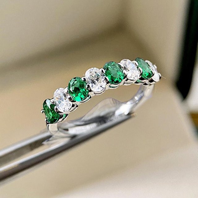 Huitan Chic Ring, Zirkonia, Weiß, Messing, Damen - Bild 1