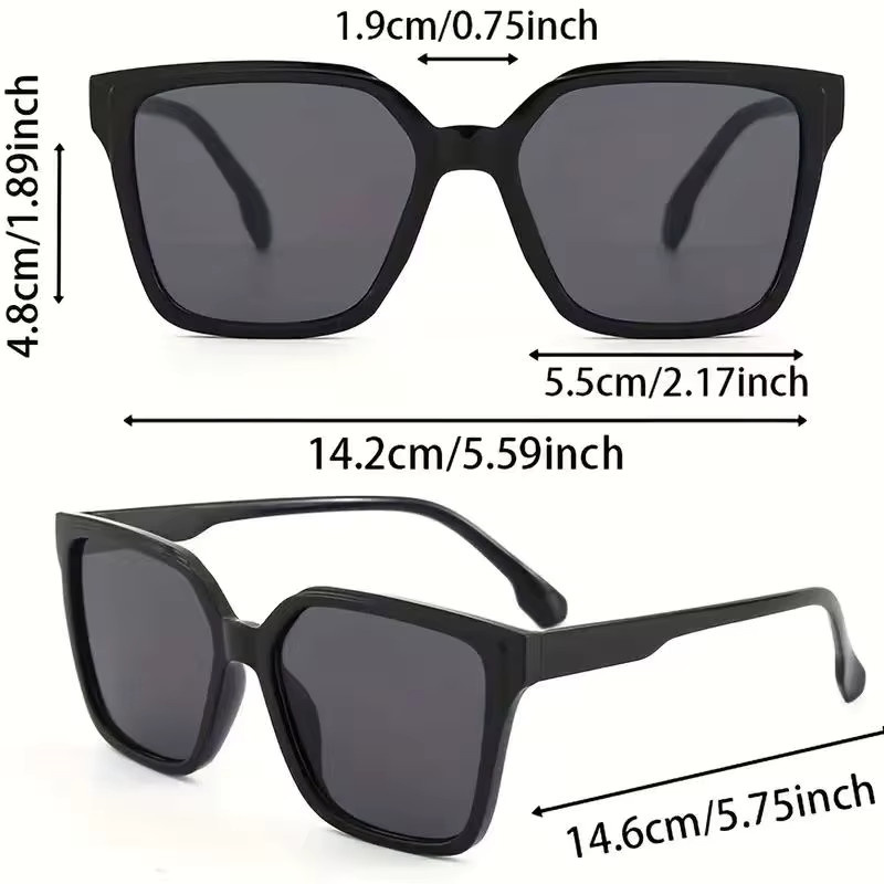 CAIPAI Sonnenbrille, Damen, Vollrand, rechteckig, schwarz, Kunststoff - Bild 4