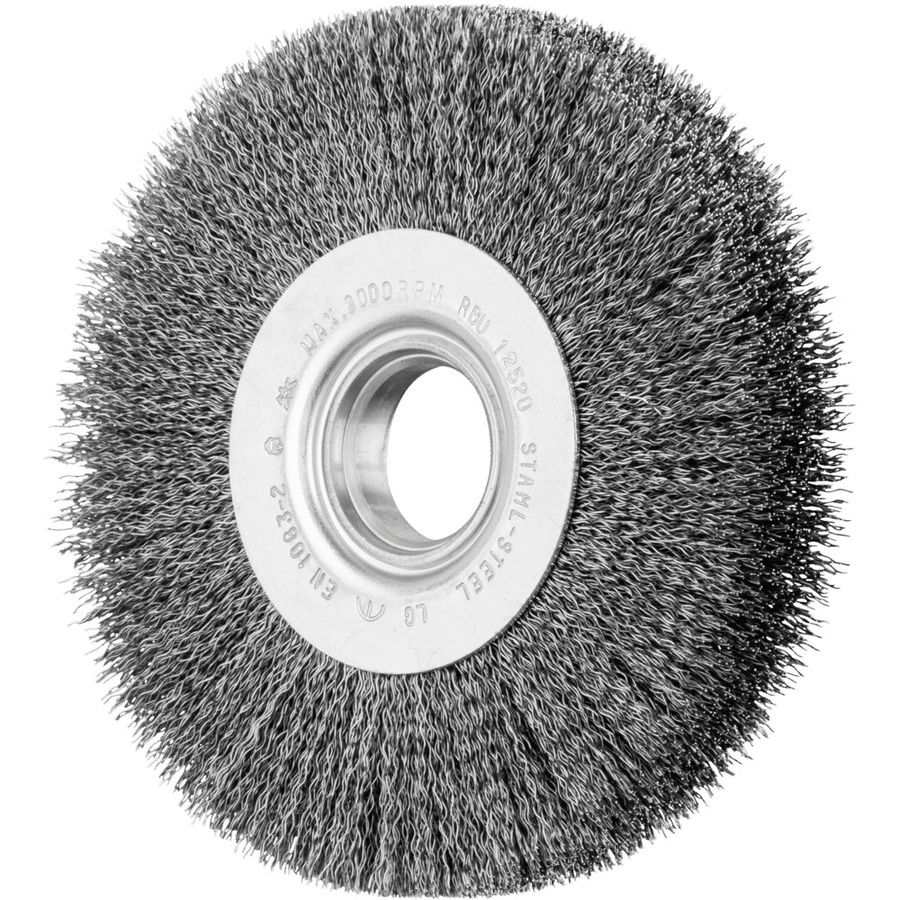 PFERD Rundbürste RBU ungezopft aus Stahl-Draht mit 0,30 mm Drahtstärke, Durchmesser: 125 mm, Breite: 20 mm - Bild 2