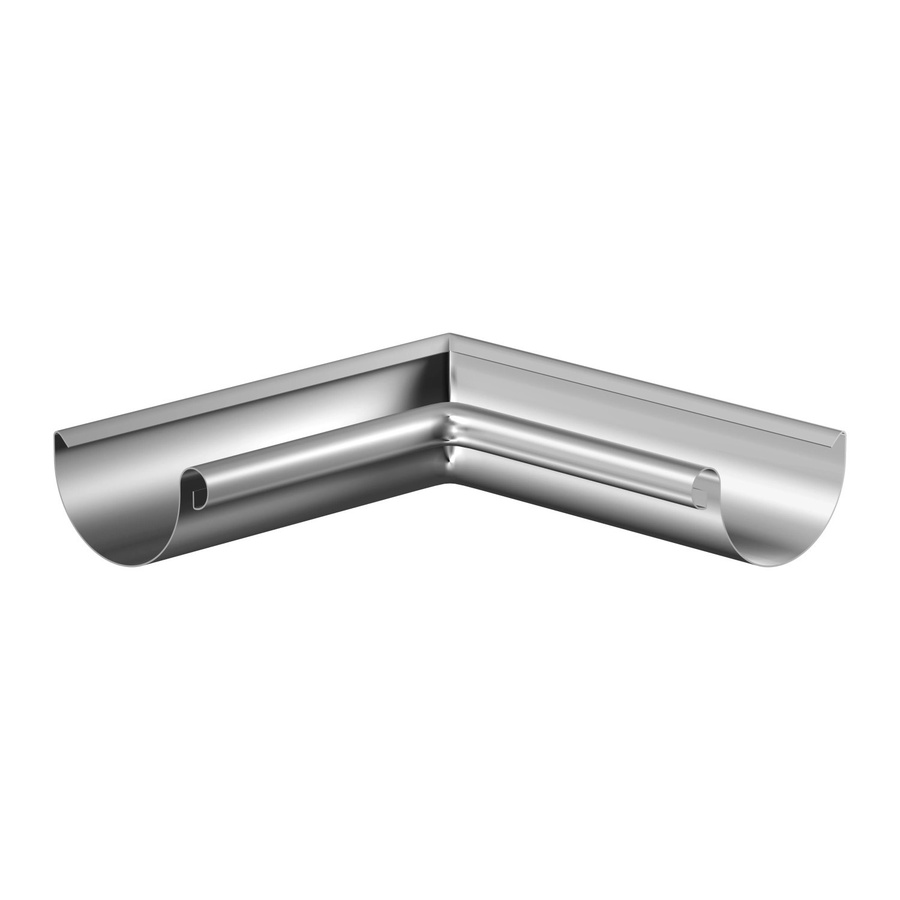 Sarei Rinnenwinkel Inneneck 90 Grad aus Aluminium in Natur Silber, halbrund - Bild 2