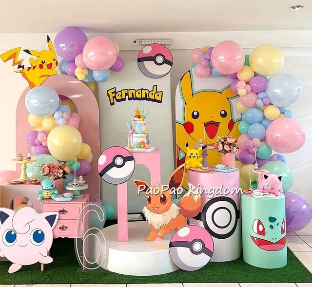 Potdemiel Pokemon Pikachu Ballon Girlande Bogen für Kindergeburtstage und Baby Shower in Mehrfarbig - Bild 1