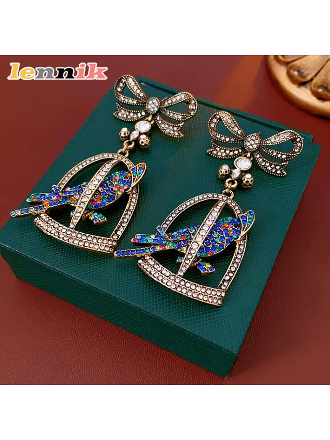 LENNIK Ohrringe, Silber, Diamant, Zirkonia, Damen, Vintage - Bild 6
