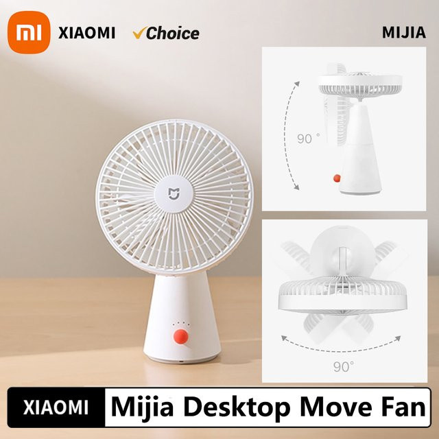 Xiaomi Mijia Mini Desktop Fan mit 4000 mAh Akku, weiß, wiederaufladbar via Typ-C - Bild 1