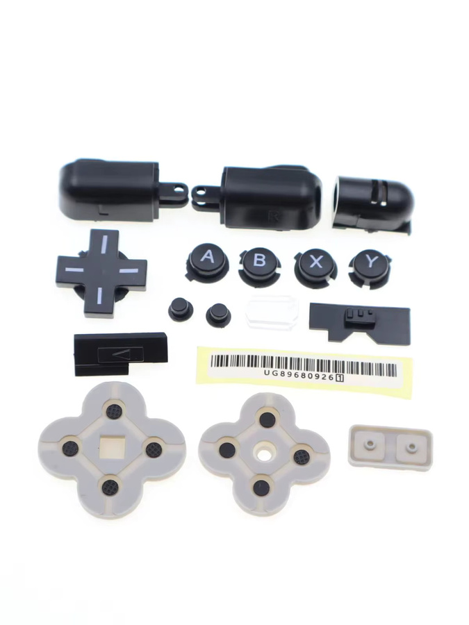 TingDong Ersatz-Tastensatz für NDSL-Konsole mit A B X Y ABXY Tasten, L R, D-Pad und leitfähigem Gummi in Weiß - Bild 2