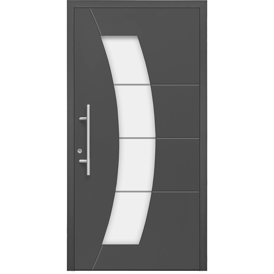 Splendoor Aluminium Sicherheitshaustür Moderno RC3 M340 Premium in Anthrazit mit Glaseinsatz, B/H: 110 x 210 cm, Anschlag Links - Bild 2