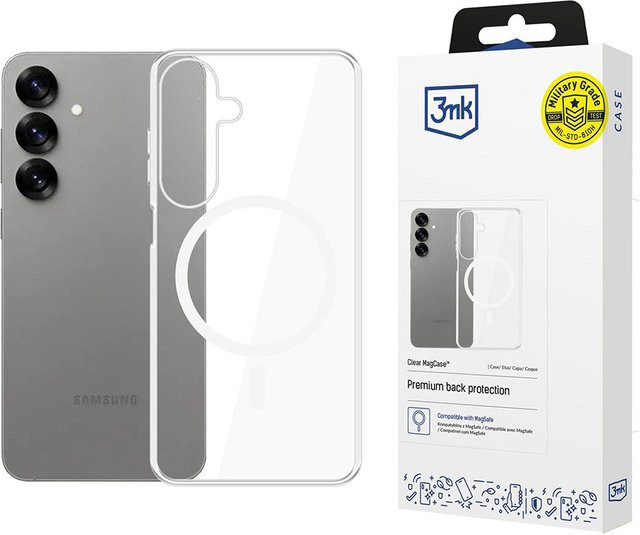 3MK MagCase MagSafe-Hülle für Samsung Galaxy S25 S931, Transparent - Bild 1