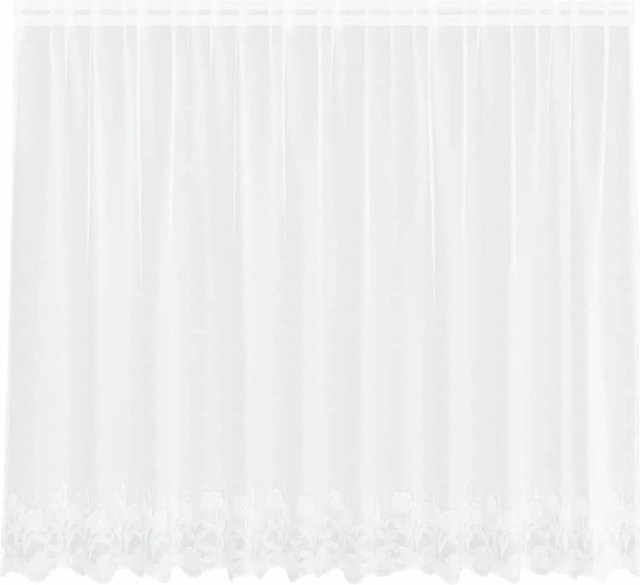 vidaXL Spitzenvorhang aus Polyester in Weiß, Breite: 300 cm, Höhe: 160 cm - Bild 1