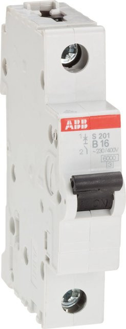 ABB Einbauautomat MCB 16 A 1-polig in Weiß - Bild 1