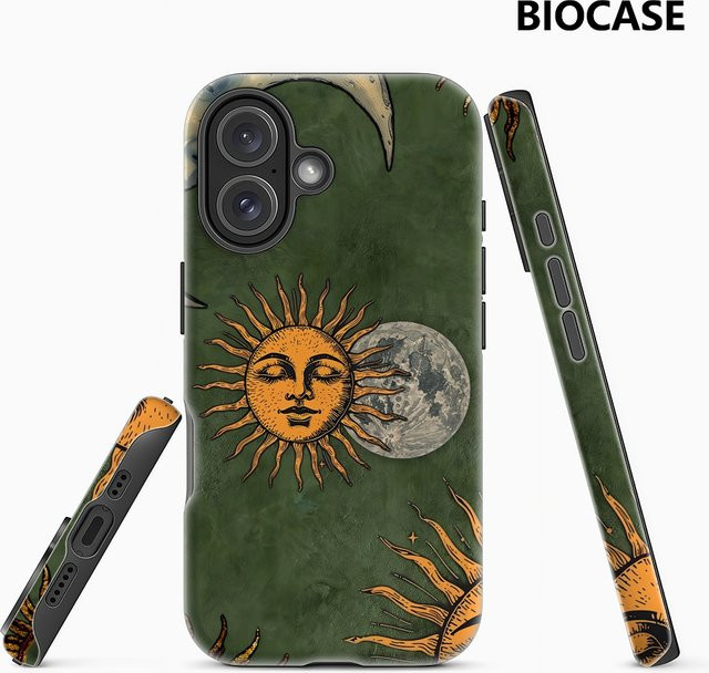 Potdemiel Handyhülle Celestial Whispers für iPhone 17 16 15 14 13 Pro Max Plus, robuste Einzel- und Doppelschicht-Schutzhülle, Farbe: Grün - Bild 1