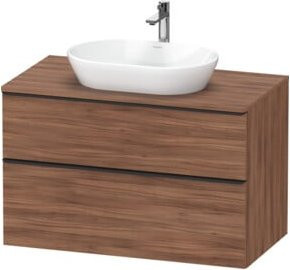 Duravit Waschtischunterschrank D-Neo Wandhängend in Schwarz und Nussbaum, B/T/H: 100 x 55 x 66,4 cm - Bild 1