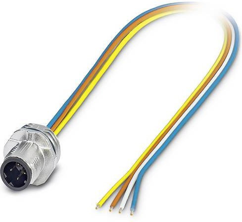Phoenix Contact Sensor-Aktor-Einbausteckverbinder M12 Stecker mit 4 Polen und 0,50 m Kabellänge, Multicolor - Bild 1