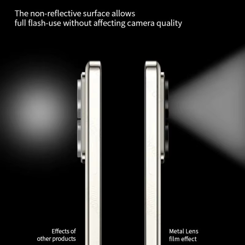 Xiaomi 14T Pro Kamera Schutz Film aus Aluminiumlegierung in Schwarz für das Objektiv-Ring-Set - Bild 5