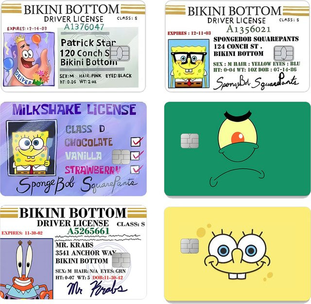Potdemiel Spongebob Karten-Aufkleber, DIY Kawaii Deko - Bild 1