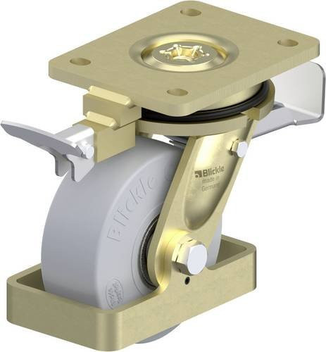 Blickle Schwerlast-Lenkrolle LS-SE 125K-ST-SG-RI4-FS mit Rad-Durchmesser 125 mm und einer Tragfähigkeit von 320 kg in Grau und Schwarz - Bild 1
