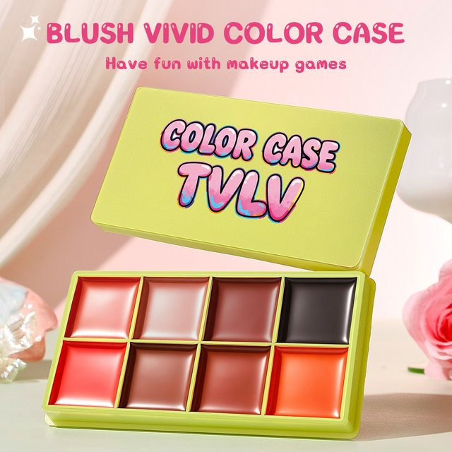 TVLV Creme-Rouge-Palette, 8 Farben, für Lippen, Augen und Gesicht - Bild 1