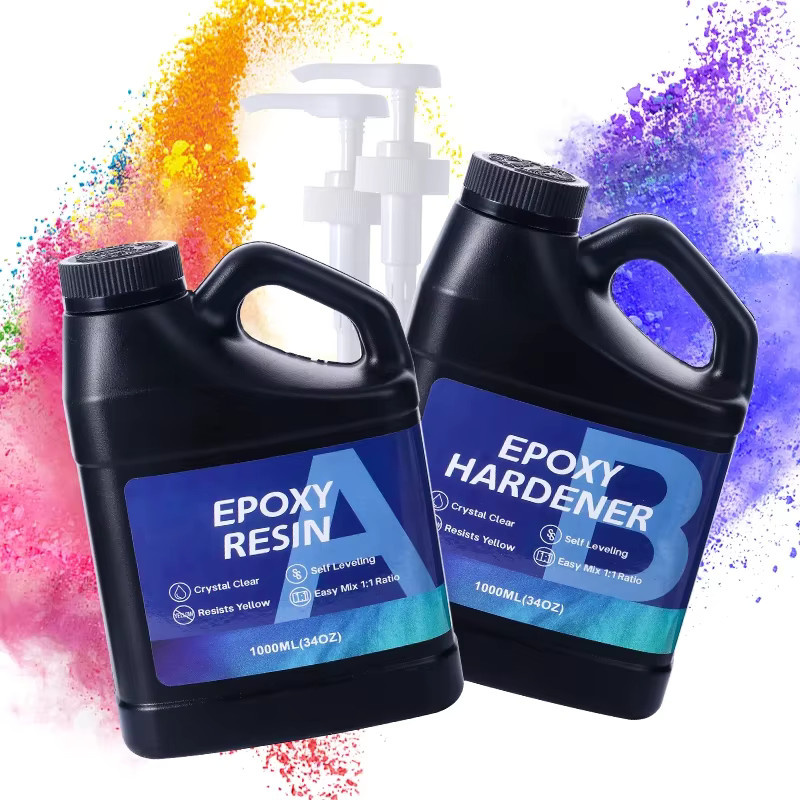 SMI Fine Epoxidharz-Set 2000 ml, kristallklares und blasenfreies Harz zum Gießen für Heimwerken und Harzkunst, anti-vergilbend - Bild 2