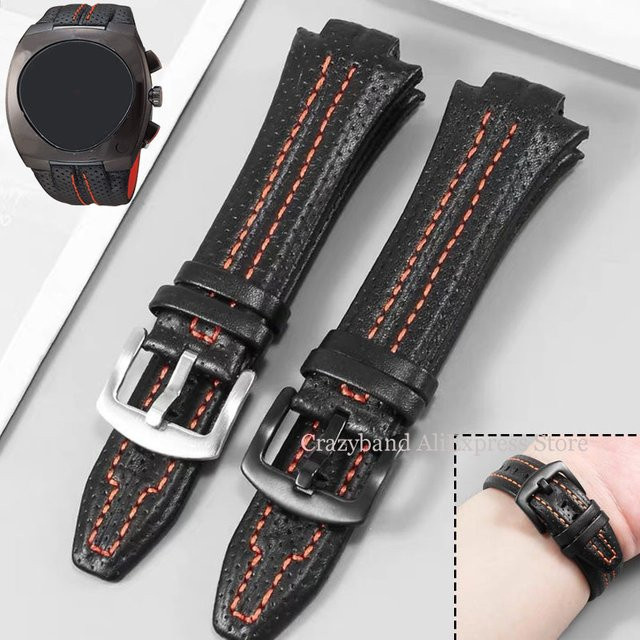Uhrenarmband Echtleder, 15 mm, Schwarz, Unisex - Bild 1