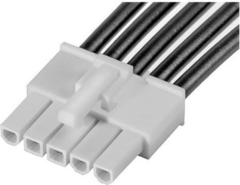 Molex Buchsengehäuse-Kabel 215320-1053 in Schwarz und Weiß - Bild 1
