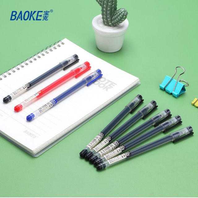 BAOKE PC3948 Gel-Tintenstift mit 0,5 mm Nadelspitze in Schwarz, Blau und Rot - Bild 1