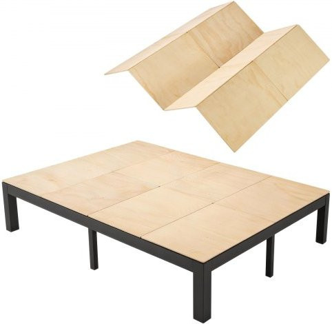 VEVOR Bunkie Board Queen Size aus Sperrholz, faltbares Matratzenstützbrett mit Nylongurtband und abgerundeten Kanten, B/B: 195 x 148 cm - Bild 1