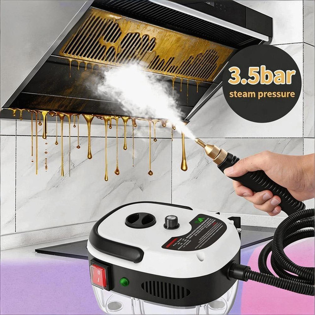 BALASHOV Handheld Dampfreiniger 2500W Hochtemperatur-Druckstrahlreiniger in Weiß für Haus, Auto und Küche - Bild 1