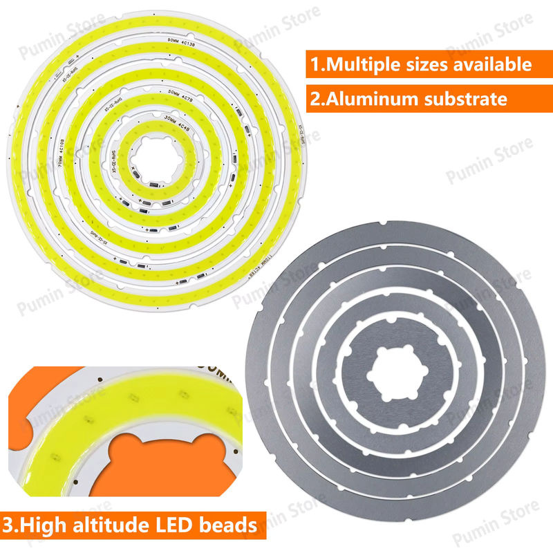 Runde LED COB Ring Lichtquelle Angel Eyes mit DC12V, Durchmesser: 20 mm, Farbe: Weiß, Leistung: 2W-12W - Bild 3