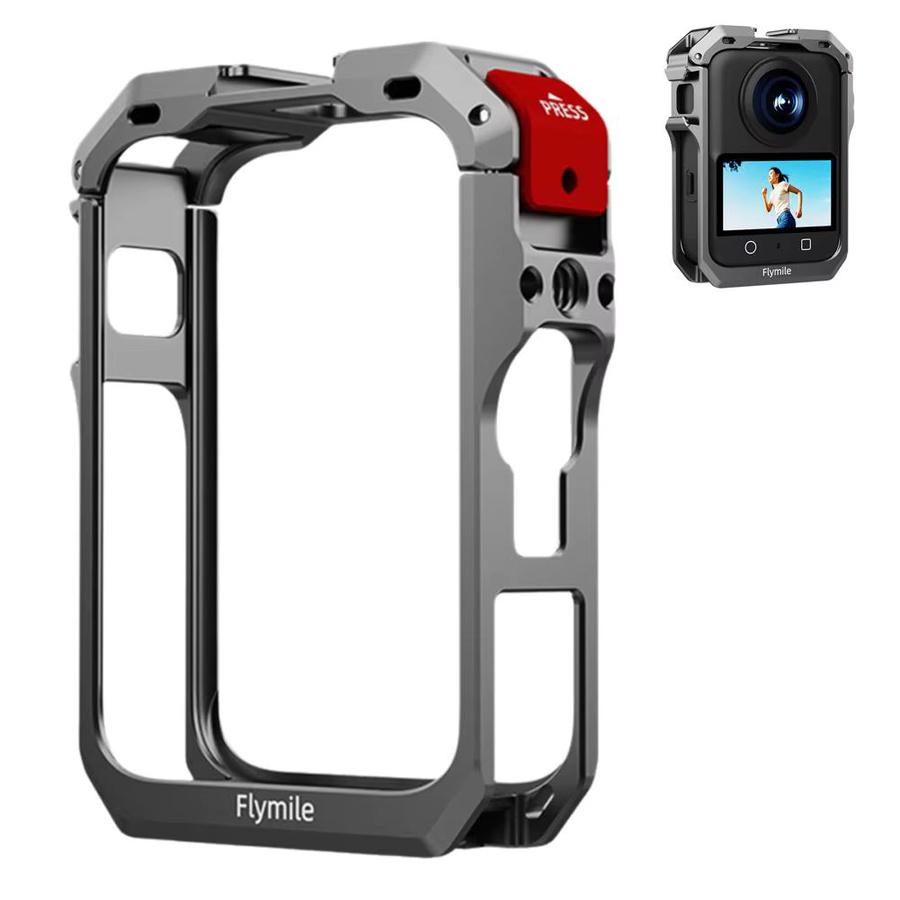DJI OSMO 360 Kaninchenkäfig Aluminium-Schutzhülle in Grau mit Metallrahmen-Erweiterungsadapter und Objektivabdeckung - Bild 2