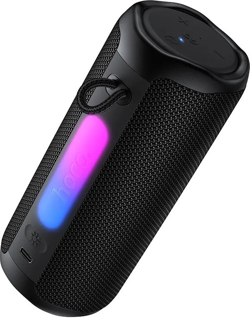 Tragbarer Bluetooth-Lautsprecher HOCO HC50 mit 8W Leistung, TWS und RGB-Beleuchtung, wasserdicht, schwarz - Bild 1