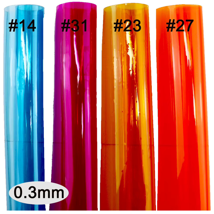 Honghuxing PVC Vinyl Kunstleder Stoff Transparent Bunt Wasserdicht B/H: 30 x 120 cm - Bild 1