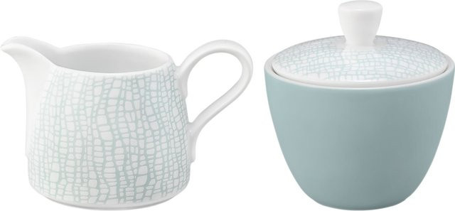 Seltmann Weiden Milch- und Zucker-Set Life Fashion aus Keramik in Blau, je 260 ml - Bild 1
