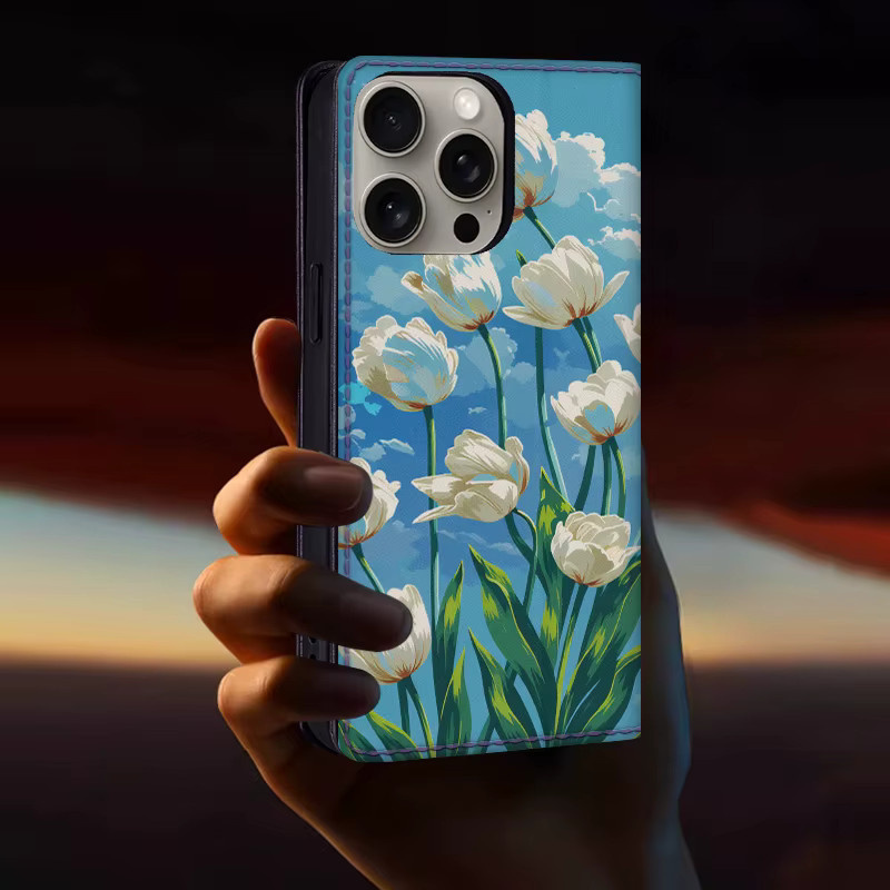 Modische Mini-Geldbörse Handyhülle aus PU-Leder für Samsung Galaxy S5 bis S26 Edge 5G FE Flip Ultra Plus in Lila oder Mehrfarbig mit Magnetverschluss - Bild 3