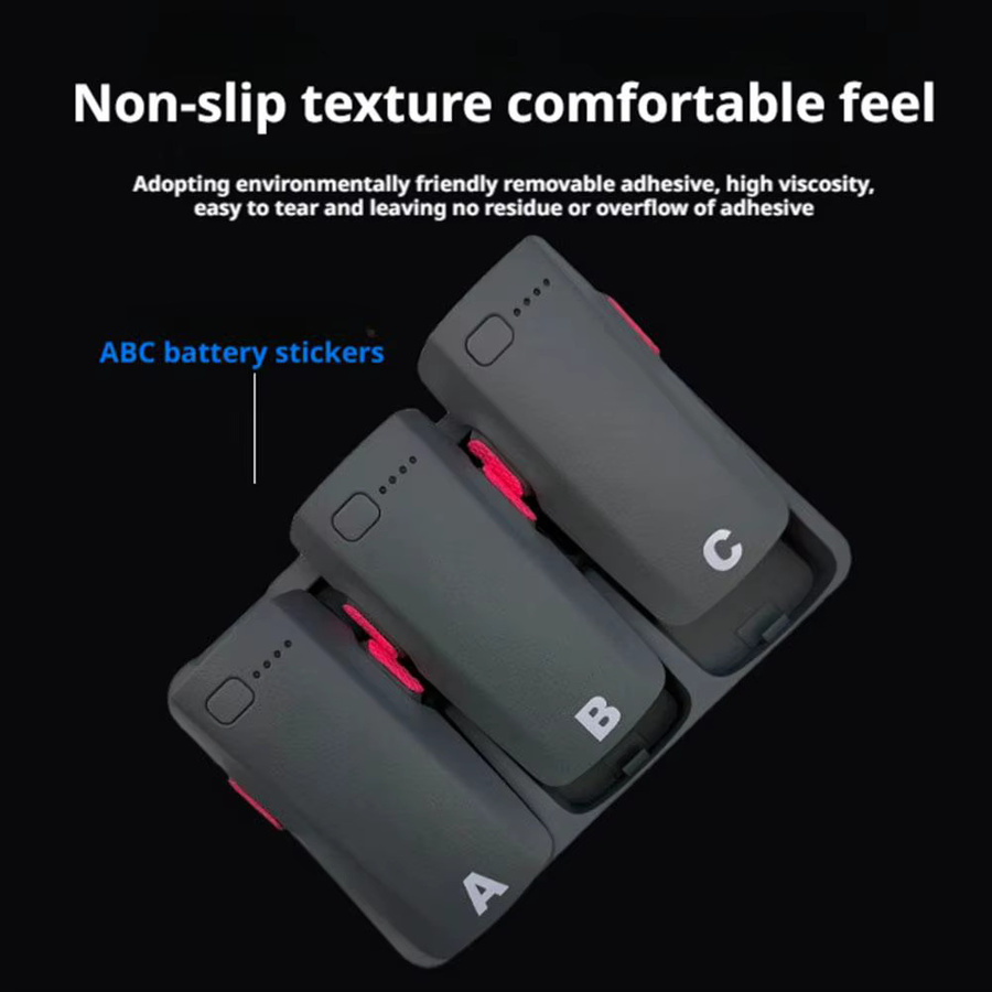 DJI NEO 2 Anti-Rutsch- und Anti-Kratz-Fußaufkleber mit nummerierten Batterie-Aufklebern in Grün und Multicolor - Bild 2