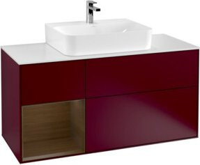 V&B Waschtischunterschrank Finion mit Wandbeleuchtung in Weiß, Breite: 120 cm, Tiefe: 50,1 cm, Höhe: 50,1 cm - Bild 1