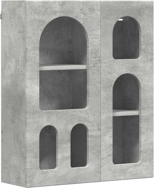 vidaXL Hängeschrank in Beton Grau aus Holzwerkstoff, B/T/H: 59 x 20 x 71,5 cm - Bild 1