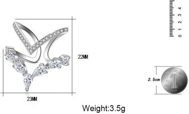 Ring 925 Silber, Zirkonia, Damen - Bild 1