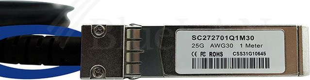 BlueOptics InfiniBand-Kabel SFP28-DAC-5M-CI-BL Schwarz - Bild 1