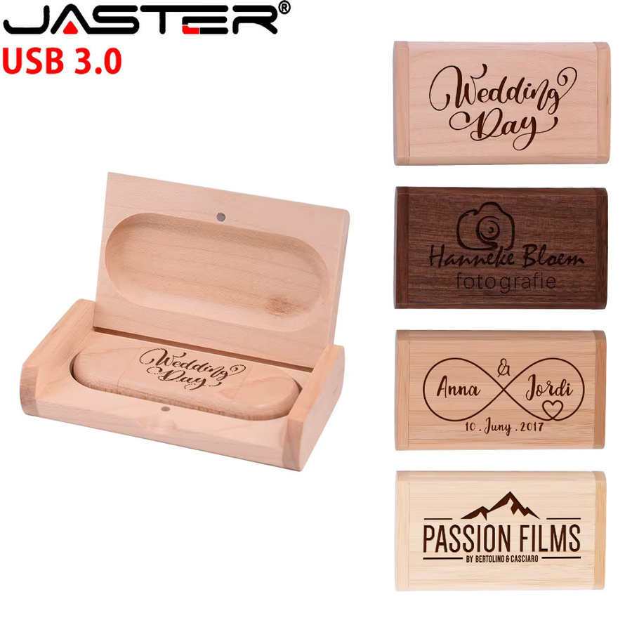 JASTER USB-C USB 3.0 Flash-Laufwerk aus Bambus Holz in Braun - Bild 2