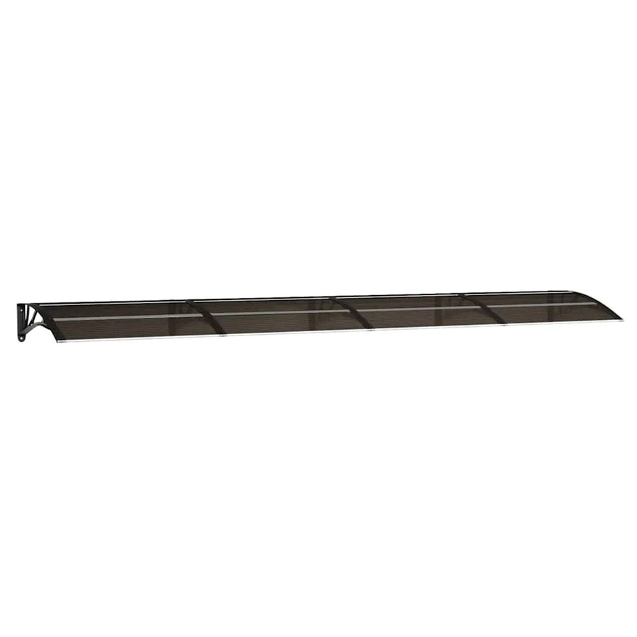 vidaXL Türvordach Schwarz aus Polycarbonat mit B: 400 cm, T: 75 cm - Bild 2