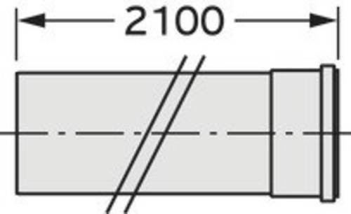 Vaillant Montagerohr Weiß, Durchmesser: 200 mm, Länge: 2000 mm - Bild 1