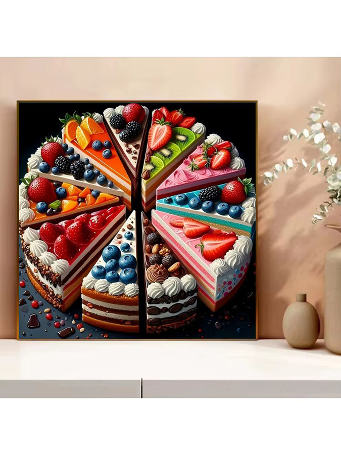Evershine Stickerei DIY Kit Dessert und Kuchen als Kreuzstich Motiv in Multicolour, B/H: 30 x 30 cm - Bild 3