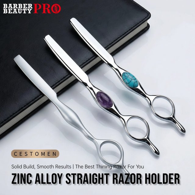 Professionelles Ausdünnung-Rasiermesser mit Ringgriff aus Zinklegierung - Bild 1