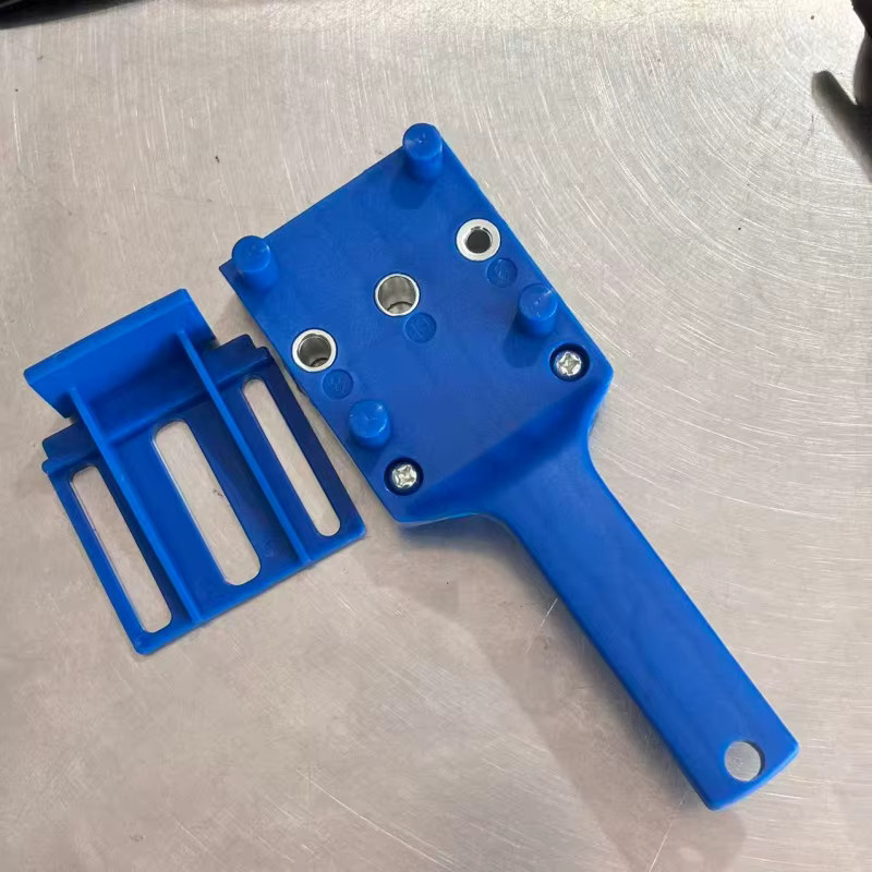 Handheld Dübelbohrer Guide und Lochlocator für die Holzbearbeitung in Blau mit 6mm, 8mm und 10mm Bohreroptionen - Bild 6