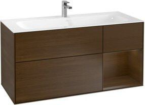 V&B Waschtischunterschrank Finion in Walnuss Braun B: 119,6 cm, T: 49,8 cm - Bild 1