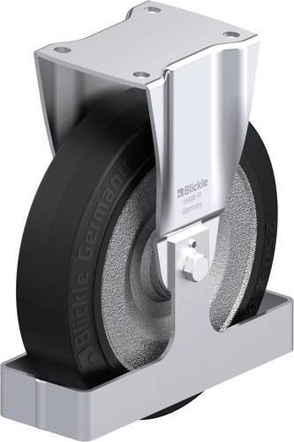 Blickle Stahlblech-Bockrolle BH-SE 250K-FS in Anthrazit mit 250 mm Rad-Durchmesser und 850 kg Tragfähigkeit - Bild 1